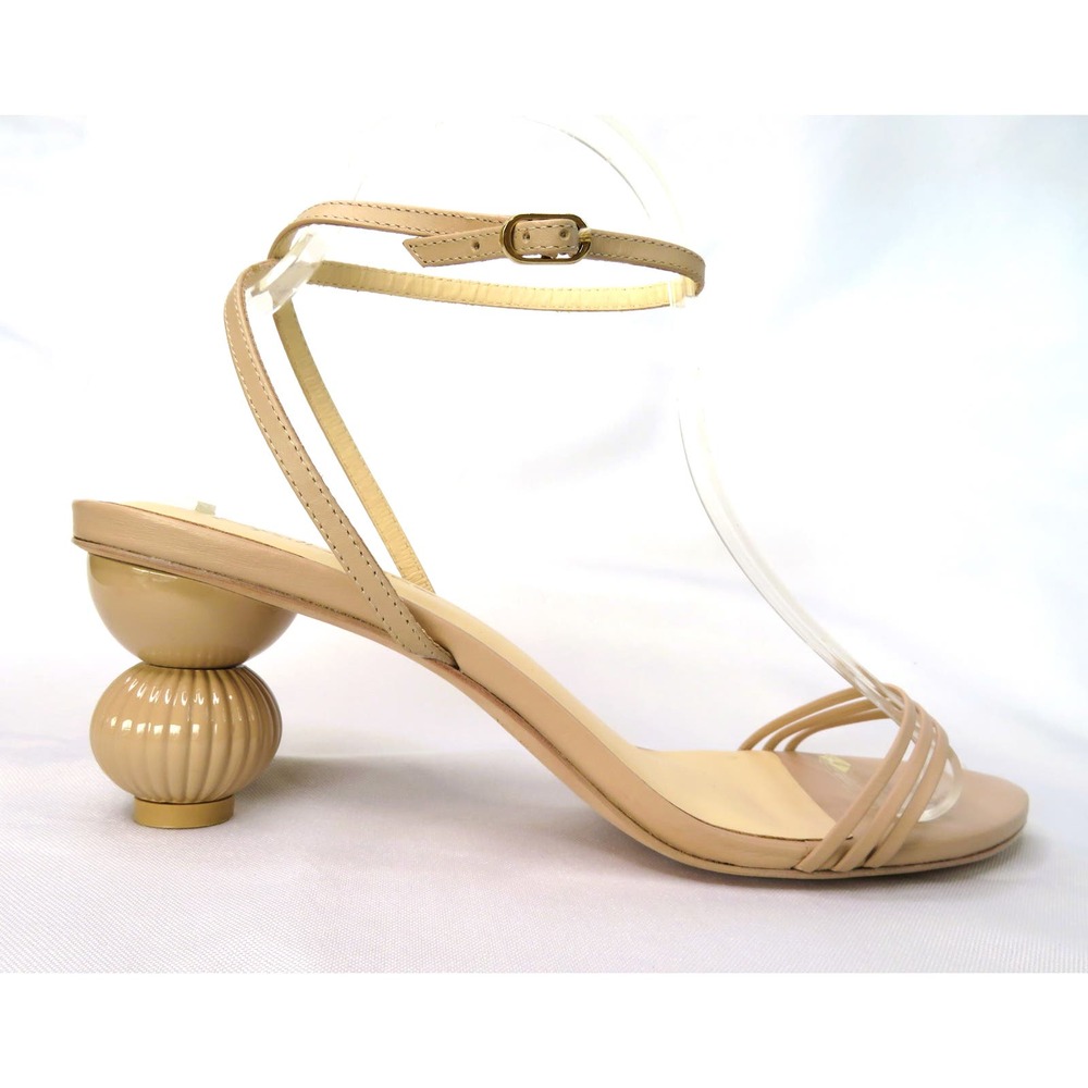 NEW Beige GUILERMINA X ANTHROPOLOGIE Sculptural Heeled Women Sandals Sz 9 EU 40